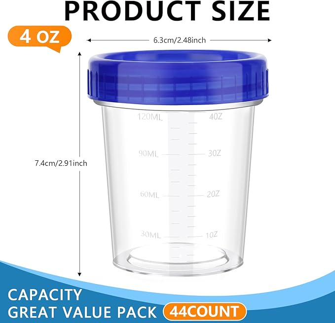 XSEINO 44 Pack 4 Oz Freezer Storage Containers with Lids, Soup Containers with Lids, Airtight Condiment Cups for Salad Dressing, Meal Prep, Snack, BPA Free, Leakproof, Microwave & Dishwasher Safe