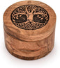 Kaizen Casa Spice Cellar Acacia Wood Wooden Salt Pinch Bowls | Wood Salt Pepper Keeper, Spice Bowls for Cooking,Sugar Holder for Kitchen (3.5" X 3.5" X 2.5")