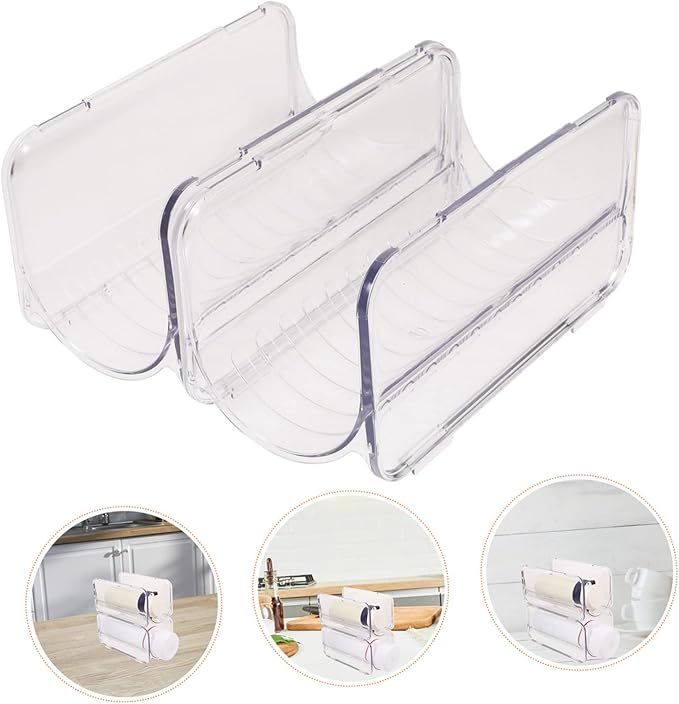 PRETYZOOM 2pcs Stackable Plastic Bottle Organizer Rack for Kitchen Cabinet Water Bottle Storage Stand Multi-Layer Design for Insulated Cups and Tumblers