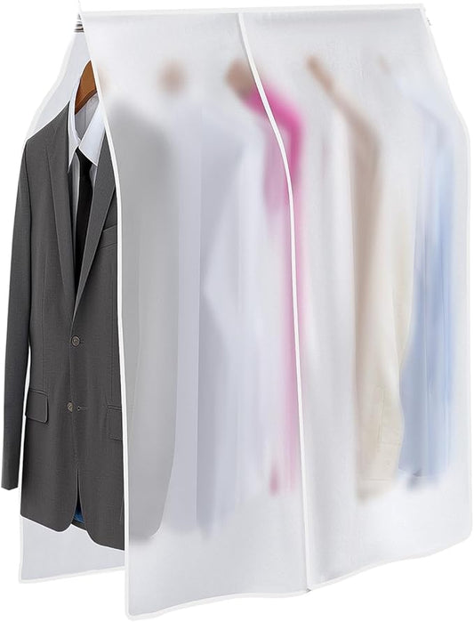 Clothing Rack Covers Hanging Clothes Dust Covers Garment Bag Organizer Storage Waterproof Hanger Protector Clear Clothes Shoulder Rack Cover Suit Coat Dress Closet Dustproof Cover, 23.6 x 47.2 in