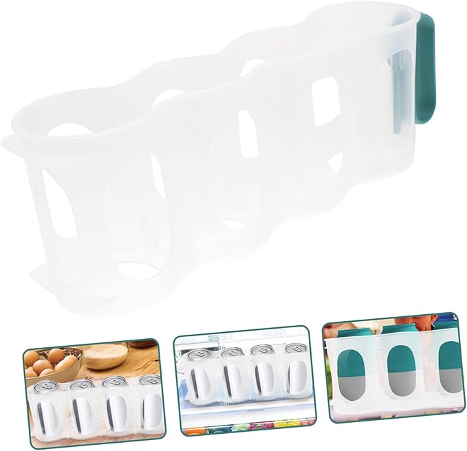 CHILDWEET Fridge Can Dispenser Organizer 4 Bins for Soda Beer Can Holder Refrigerator Storage Box