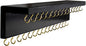 SANY DAYO HOME Black Necklace Holder Jewelry Organizer with 30 Hooks, 15 x 3 x 4 inches Wall Mount Rustic Pine Wood Shelf for Necklace, Hair Bow Storage