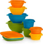 Tupperware Heritage Retro Collection, Bowls & Plates, 20 Piece Food Storage Container Set in Retro Colors, Dishwasher Safe and BPA Free