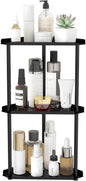 Jesginboo 3 Tier Bathroom Counter Organizer, Vanity Organizer Corner Shelf, Skincare, Makeup Countertop Organizers, Kitchen, Bathroom Counter Storage, Black