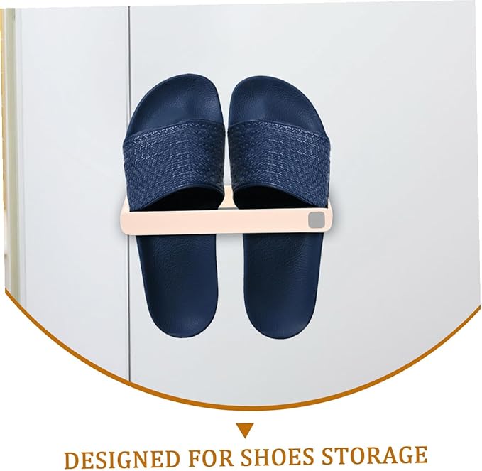 OSALADI Wall Mounted Shoe Rack Slipper Holder 4pcs Punch-free Slippers Hanging Organizer for Entryway and Bathroom, Space-saving Multi-color Shoe Shelf Set