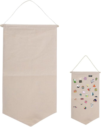 Cyrank Hanging Brooch Pin Storage Organizer, Enamel Pin Wall Display Banner Wall Hanging Brooch Jewelry Storage Case for Display Pins, Buttons and Lapel Collections