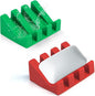 2 Pack Self Draining Silicone Soap Dish for Shower & Kitchen - Non-Slip Waterfall Bar Soap Holder Tray, Soap Saver Keeps Soap Dry, Easy to Clean & Hygienic (Red-Green)