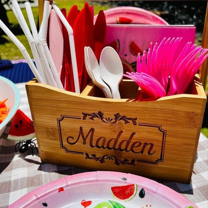My Personal Memories Personalized Kitchen Utensil Holder Picnic Caddy - Custom Monogrammed