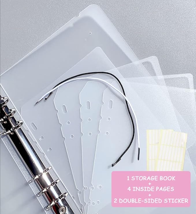 Press On Nail Organizer,Press On Nail Packaging,Removable Loose-Leaf Storage Book for Fake Nail,Nail Display (A5(9.05*7.08*1.37inch )