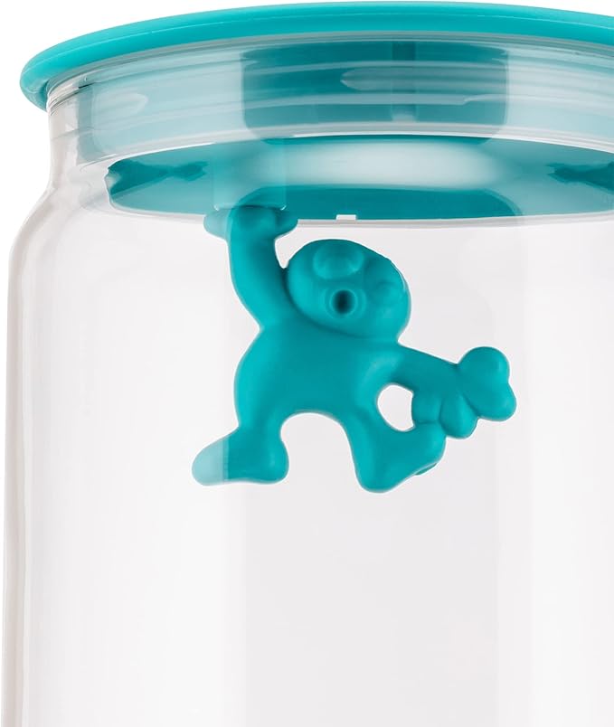 A di Alessi Gianni 8-1/2-Cup Glass Jar, Aqua Blue