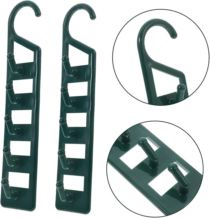 LIFKOME 6PCS Multi-Functional Closet Hangers for Clothes Heavy Duty Plastic Space Saving Hanger Organizer for Jeans Shirts Sweaters Dorm Room Storage