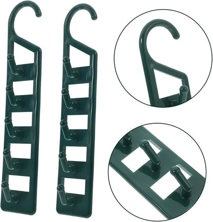 LIFKOME 6PCS Multi-Functional Closet Hangers for Clothes Heavy Duty Plastic Space Saving Hanger Organizer for Jeans Shirts Sweaters Dorm Room Storage