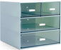 Marknor Makeup Organizer, Desk Organizer with 4 Drawers, Sundries Storage，Vanity Cosmetic Storage Box, Bathroom Counter or Dresser, Blue (QBH-4CT-2)
