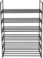 6 Tiers Shoe Rack Shoe Tower Shelf Storage Organizer for Entryway, Shoe Organizer for Hallway Closet, Free Standing Shoe Racks for Indoor Outdoor Living Room (Black-6 Tiers)