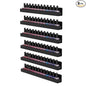 FEMELI Nail Polish Wall Rack: 6 Shelves 15 Inch Acrylic Nail Polish Holder Organizer for 66-90 Bottles, Multi-Purpose Acrylic Floating Shelves (15 Inch, Black)