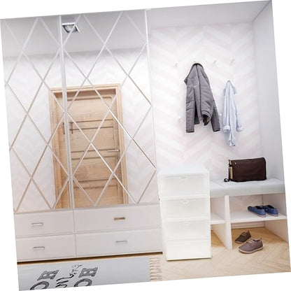4pcs Thickened Shoe Storage Boxes with Transparent Lid Dustproof Container for Home Organization Multi-functional Shoes Holder for Women Footwear