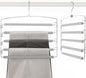 TOPIA HANGER Pants Hangers Space Saving, Swing Arm Pants Organizer for Closet, Non-Slip Foam Padded Organizer Hanger for Multi Slacks, Jeans, Trousers, Skirts, Scarfs (Grey)-2 Pack,CT08G