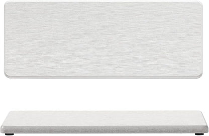 2PCS Beige Bathroom Sink Vanity Trays, Water Absorbing Diatomite Stone Drying Soap Dish Dispenser for Kitchen Counter, Sponge Holder Mat Rack Faucet Splash Guard Caddy Organizer, 9"x3.5"
