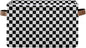 Black White Checkered Pattern Large Storage Basket Cube Storage Bin Canvas Fabric Organizer Handles Collapsible Decorative for Clothes Toys Bedroom