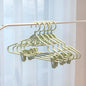 Plastic Hangers 20 Pack with Clips, 360°Swivel Hook Space-Saving Clothes Hangers, Lightweight Hangers for Pants, Coats, Dresses (Color : Green)