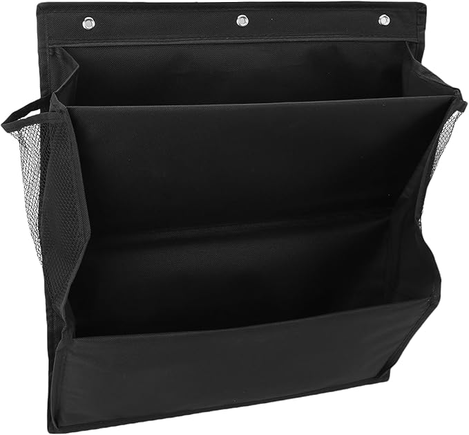 Efficiently Use Vertical Space with Door Mounted Design Hanging Shoes Design, Oxford Fabric Double Tier Shoe Organizer for Spaces (Black)
