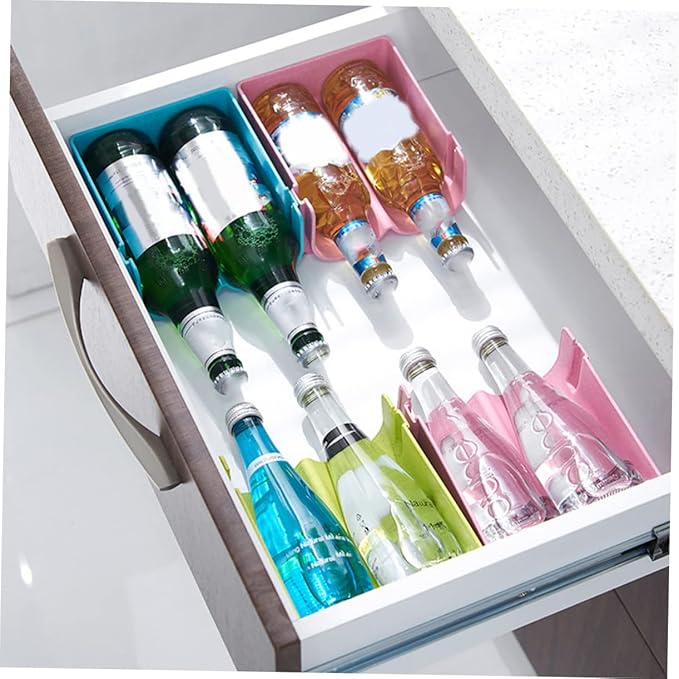 3pcs Crisper Refrigerator Storage Pot Beer Can Drink Container Wine Containers Stackable Kitchen Organizer