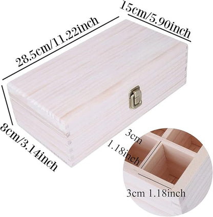 Essential Oil Storage Box Wooden Essential Oils Display Organizer 32 Slots Stand Holder for 5 to 15 ml Bottles Nail Polish Collectionl Bottles Nail Polish Collection.