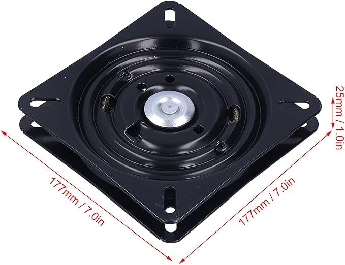 7" Lazy Susan Turntable Bar Stool Swivel Plate Automatic Rebound Stool Rotating Base Chair Turntable Base Lazy Susan Hardware for Home Bar Office Furniture Replacement
