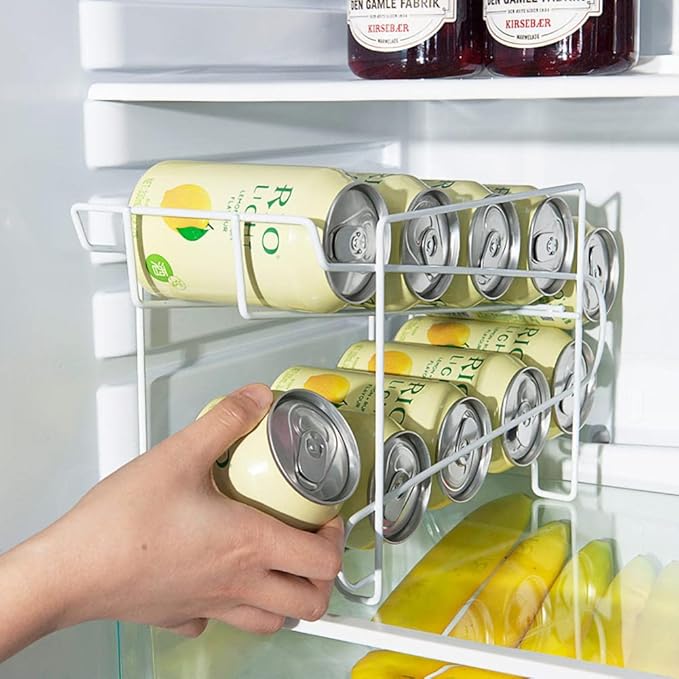 Beverage Storage Rack,Stacking Can Dispensers,Beverage Organizer,Beverage Storage,Drink Organizer for Pantry,13.38" L*5.12" W*7.08" H,Suitable for Kitchen, Refrigerator.