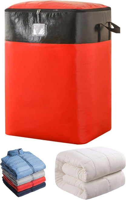 Upgrade Moving Bags Heavy Duty Extra Large,Heavy-Duty Storage Bags – Alternative to Moving Boxes, Plastic Storage Bins, Mattress Bags for Moving & College Essentials (red, 140L)