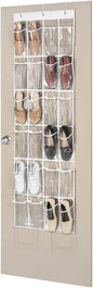 Whitmor 24 Pocket OTD Shoe Organizer Clear