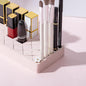 Silicone Lipstick Holder 18+6 Slots, Cosmetic Organizer Stand Square Makeup Display Case for Brush Lip Eye Stick Nail Polish Brushes Eyebrow, Premium Cosmetic Organizer-Pink
