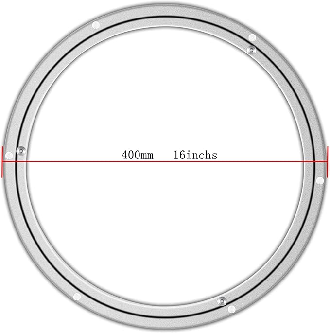 Lazy Susan Hardware Aluminum Metal Rotating Turntable Bearings Swivel Plate Hardware for Dining-Table and Workbench (16 Inchs) …