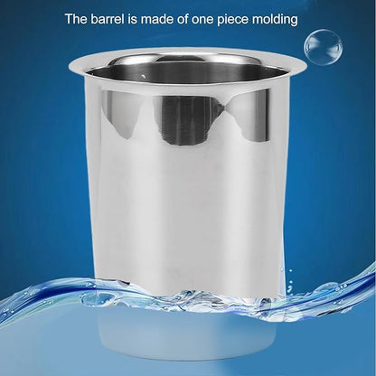 Countertop Utensil Holder Stainless Steel, No Hole Stainless Steel Kitchen Utensil Holder, 5.4x4.5x3.4in Large Stainless Utensil Holder for Kitchen Counter, Knives, Forks