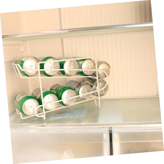 Levemolo Fridge Beer Rack Soda Can Holder 10 Can Capacity Beverage Dispenser for Home Office Bar Kitchen