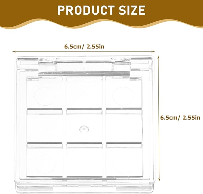 Veemoon Empty Makeup Lipstick Palette, 2pcs 9-Grid Plastic Eyeshadow Case Portable Diy Blush Pan Depotting Makeup Containers Lipstick Dispensing Organizer Storage Boxes for Make up Sample Travel