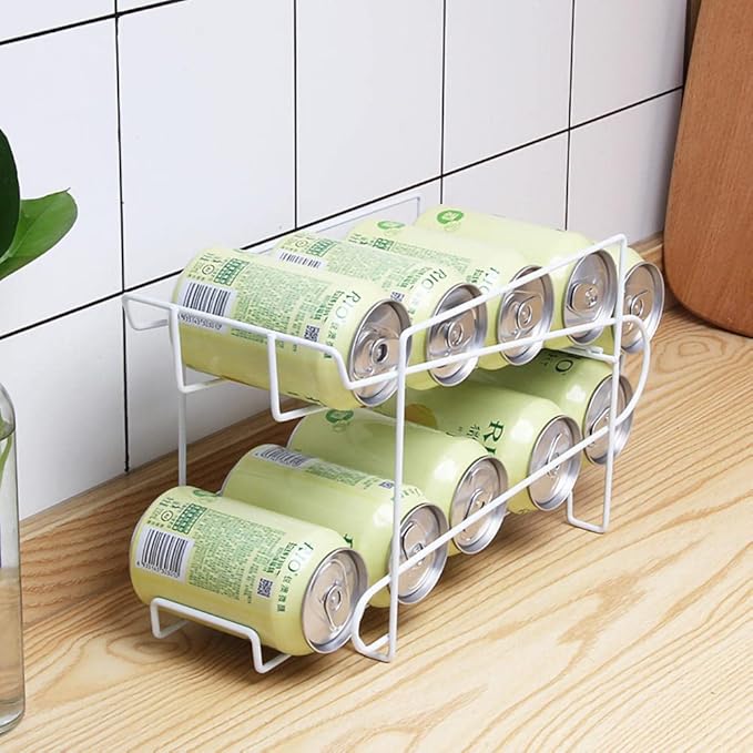 Beverage Storage Rack,Stacking Can Dispensers,Beverage Organizer,Beverage Storage,Drink Organizer for Pantry,13.38" L*5.12" W*7.08" H,Suitable for Kitchen, Refrigerator.