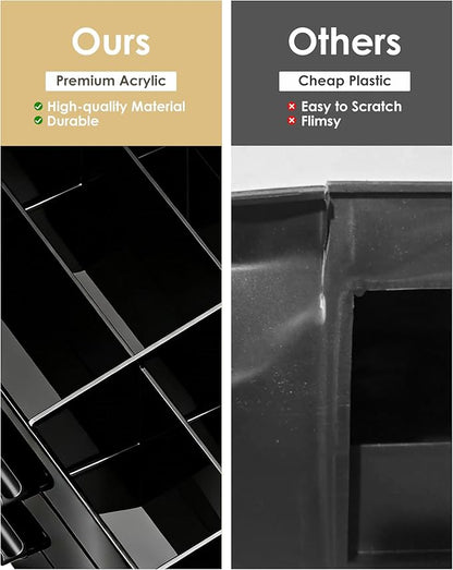 ProCase Cologne Organizer with Drawer, Acrylic Perfume Holder & Bathroom Countertop Organizer for Men & Women, Dresser Vanity Storage for Cologne, Perfume and Skincare -2 Layer
