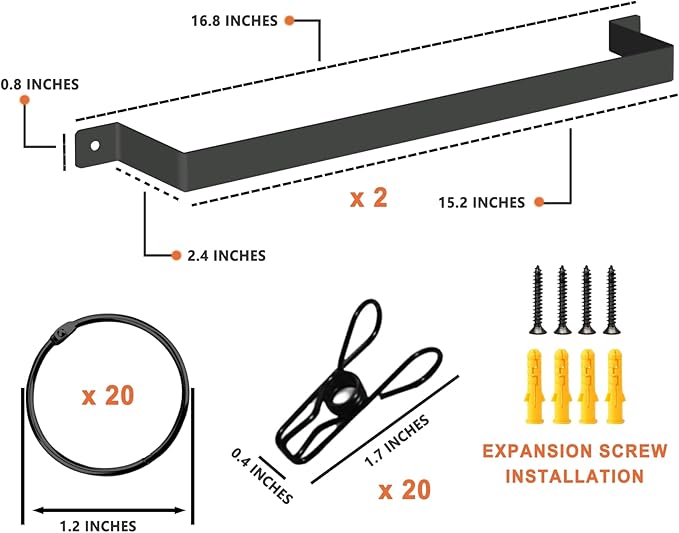 Hat Rack for Wall Baseball Cap Set of 2, Metal Hat Hanger with Steel Clips, Wall Mount Cowboy Hat Storage Display Sock Scarf Organizer for Door Closet Entryway Bedroom