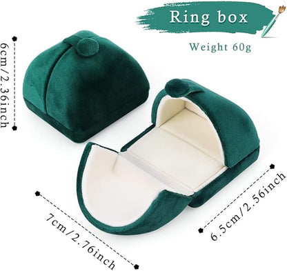 Velvet Jewelry Box Ring Box Rings Organizers Jewelry Case for Birthday Engagement Wedding Anniversary (Ring Boxes)