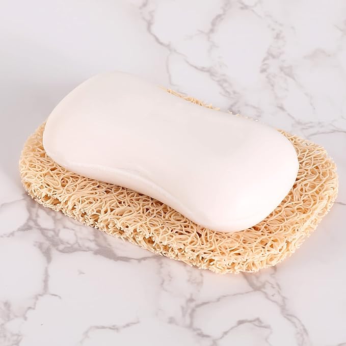 15 Piece Soap Savers Pads - Beige BPA Free Holder for Bar Soap, Non-Slip Self Draining Dish Lift for Shower, Kitchen, Bathroom - Tray Bulk Accessories