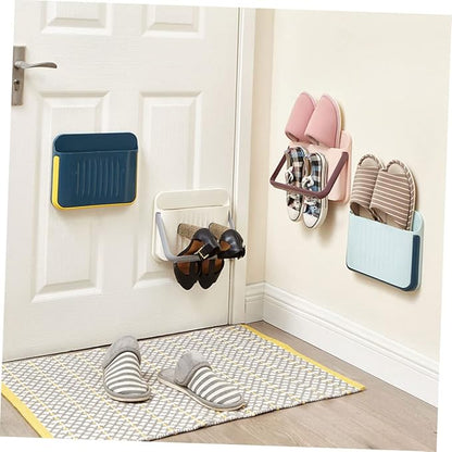 Healifty Shoe Rack for Entryway Wall Hanging Shoe Organizer Space-Saving Storage Loafers Shelf Dorm Stand Random Color