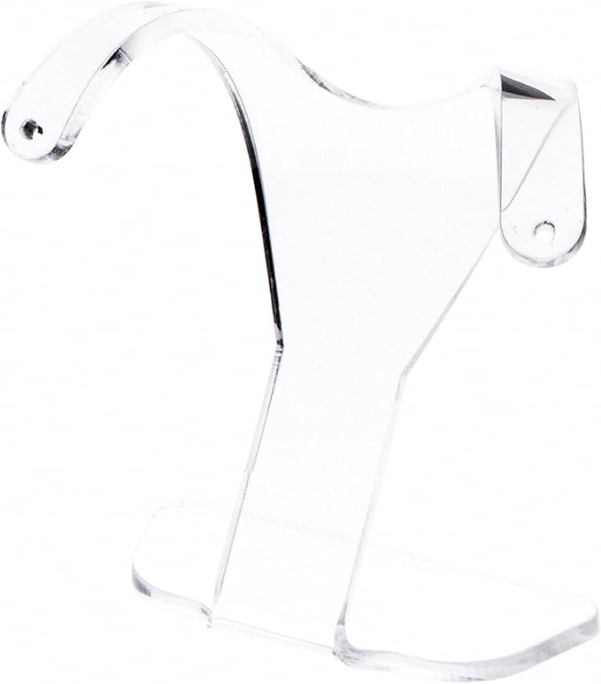Plymor Clear Acrylic Divided Pair Hanging Earring Display Stand, 3" W x 1.5" D x 3" H