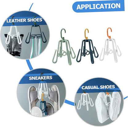 Holibanna 3pcs Multi-Functional Drying Shoe Rack Foldable Hanging Organizer Multi- for Space Saving for Home Use