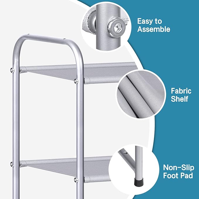 KIMBORA Long Shoe Rack for Closet, 30 Pairs Stackable Shoe Storage Organizer Wide 4 Tier Sneaker Shelf for Bedroom Floor (Grey)