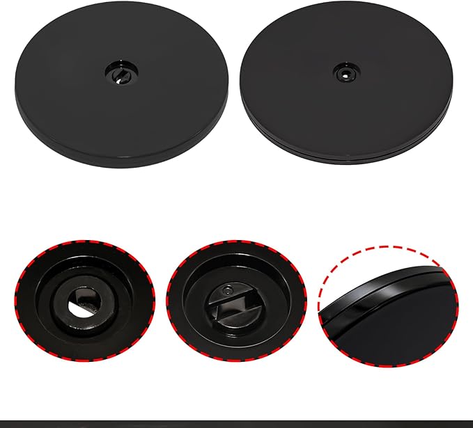 2 Pcs Black 6 inch Acrylic Lazy Susan Rotating Turntable Organizer Bearings - Round Swivel Plate for Spice Rack, Table, Cake, Kitchen Pantry