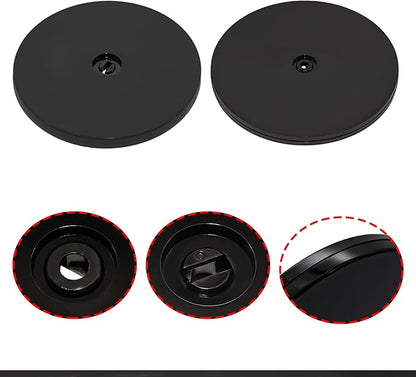 2 Pcs Black 6 inch Acrylic Lazy Susan Rotating Turntable Organizer Bearings - Round Swivel Plate for Spice Rack, Table, Cake, Kitchen Pantry