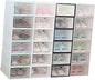 6pcs Stackable Transparent Shoe Storage Boxes Thickened Plastic Sneaker Containers for Men Sky- Saving Design for Organizing Shoes Spaces