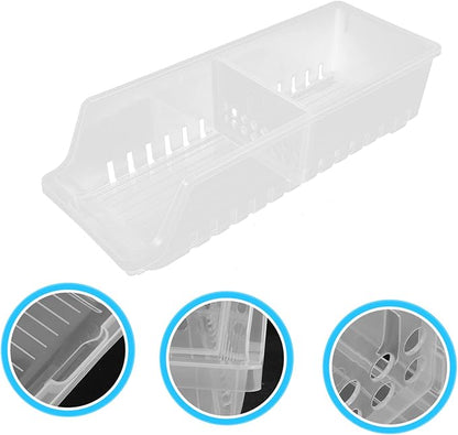 PRETYZOOM Stackable Can Storage Box Drink Fridge Organizer Soda Can Dispenser for Refrigerator Compact Beverage Holder Dispenser Bin