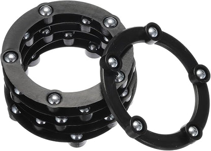 MECCANIXITY 2inch Rotating Swivel Stand with Steel Ball Bearings Annular Lazy Susan Base Turntable for Kitchen Corner Cabinets, 55 x 40mm Black Pack of 6